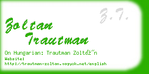 zoltan trautman business card